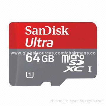 SanDisk Card, with 1, 2, 4, 8, 16, 32, 64GB Capacity